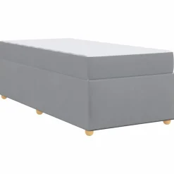 vidaXL Estructura de cama con colchón 80 x 200 cm tela Gris claro Sale