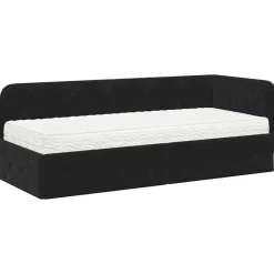 vidaXL Estructura de cama en esquina 80 x 200 cm Terciopelo Negro Online