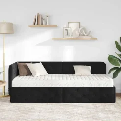 vidaXL Estructura de cama en esquina 80 x 200 cm Terciopelo Negro Online