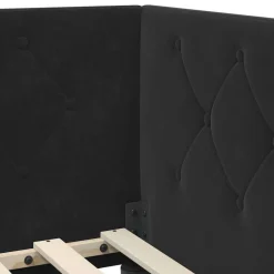 vidaXL Estructura de cama en esquina 80 x 200 cm Terciopelo Negro Online