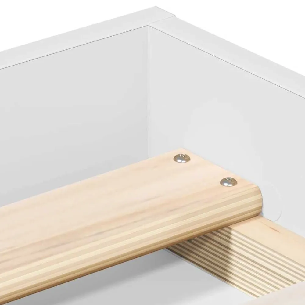 vidaXL Camas Y Accesorios-Estructura de cama blanca 90x200 cm