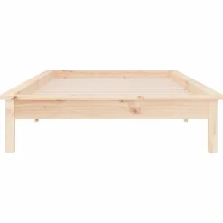 vidaXL Camas Y Accesorios-Estructura de cama LED sin colchón madera maciza 90x200 cm