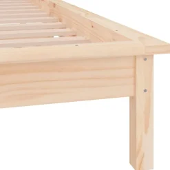 vidaXL Camas Y Accesorios-Estructura de cama LED sin colchón madera maciza 90x200 cm