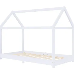 Niños vidaXL Mobiliario Para Bebés Y Niños Pequeños-Estructura de cama infantil madera maciza pino 70x140 cm