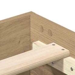 vidaXL Camas Y Accesorios-Estructura de cama sin colchón roble artesanal 100x200 cm