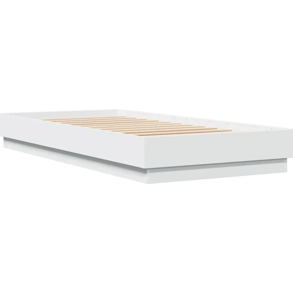 vidaXL Estructura de cama madera de ingeniería blanca 100x200 cm Blanco Sale
