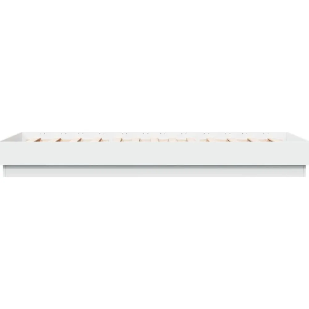 vidaXL Estructura de cama madera de ingeniería blanca 100x200 cm Blanco Sale