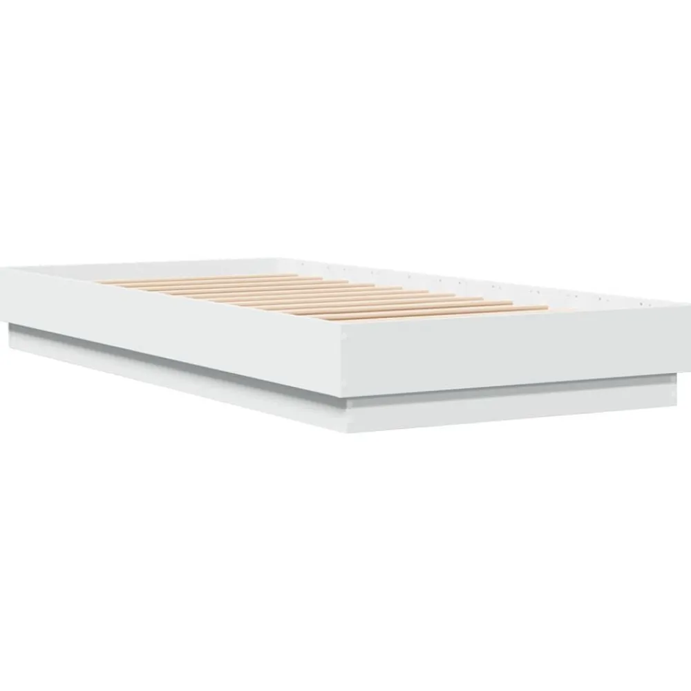 vidaXL Estructura de cama madera de ingeniería blanca 100x200 cm Blanco Sale