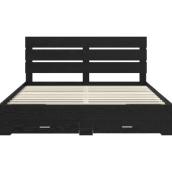 vidaXL Estructura de cama con cajón 180 x 200 cm Roble negro Clearance