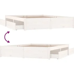 vidaXL Camas Y Accesorios-Estructura de cama con cajones 140x190 cm