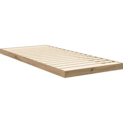 vidaXL Camas Y Accesorios-Estructura de Cama de Suelo Roble artesanal 75 x 190 cm