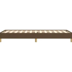 vidaXL Camas Y Accesorios-Estructura de cama sin colchón tela marrón oscuro 80x200 cm