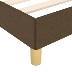 vidaXL Camas Y Accesorios-Estructura de cama sin colchón tela marrón oscuro 80x200 cm
