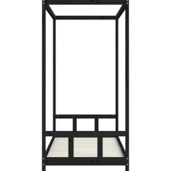vidaXL Estructura de cama para niños madera de pino 90x190 cm Negro New