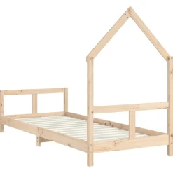 vidaXL Estructura de cama para niños madera maciza de pino 80x200 cm Natural Sale