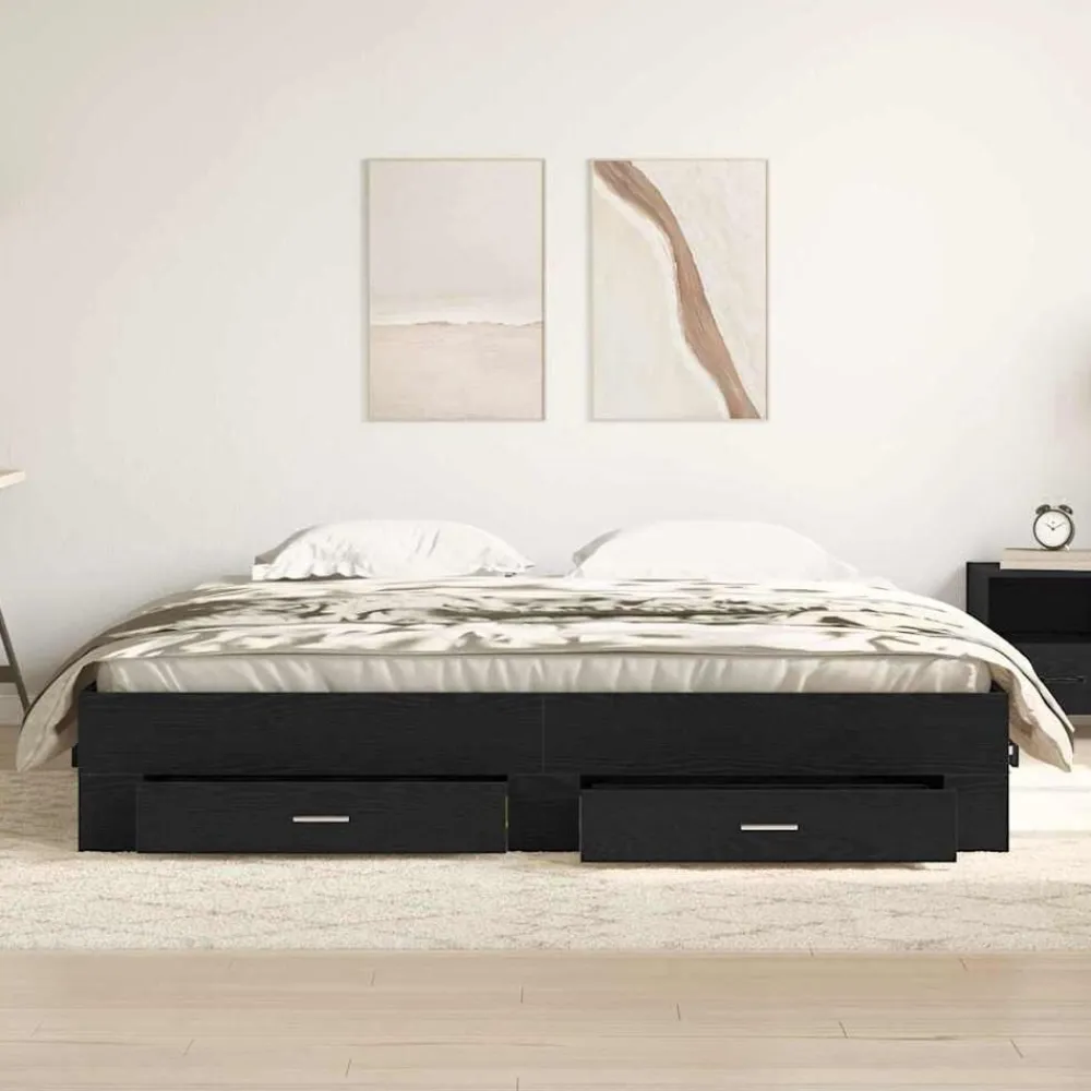 vidaXL Camas Y Accesorios-Estructura de cama con cajón 180 x 200 cm