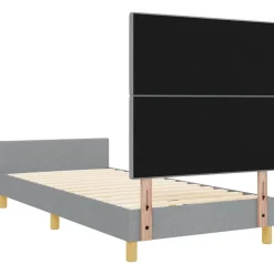 vidaXL Estructura de cama con cabecera 80 x 200 cm tela Gris claro Online