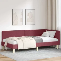 vidaXL Estructura de cama en esquina Rojo vino 80 cm x 200 cm Rojo vino tinto Outlet