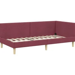 vidaXL Estructura de cama en esquina Rojo vino 80 cm x 200 cm Rojo vino tinto Outlet
