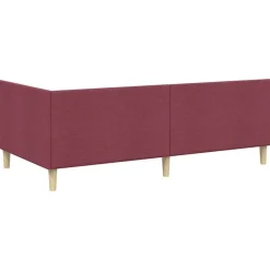 vidaXL Estructura de cama en esquina Rojo vino 80 cm x 200 cm Rojo vino tinto Outlet