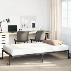 vidaXL Camas Y Accesorios-Estructura de cama sin colchón plegable acero 75x190 cm