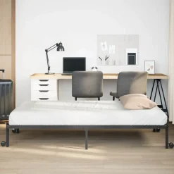 vidaXL Camas Y Accesorios-Estructura de cama sin colchón plegable acero 75x190 cm