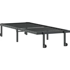 vidaXL Camas Y Accesorios-Estructura de cama sin colchón plegable acero 75x190 cm