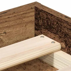 vidaXL Camas Y Accesorios-Estructura de cama sin colchón madera de ingeniería envejecida