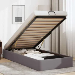 vidaXL Estructura de cama otomana sin colchón 80x200 cm Gris Best
