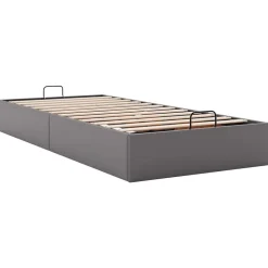 vidaXL Estructura de cama otomana sin colchón 80x200 cm Gris Best