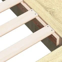 vidaXL Estructura de cama madera de ingeniería 200x200 cm Roble Sonoma Outlet
