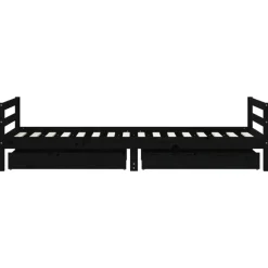 vidaXL Estructura de cama niños con cajones madera pino 80x200cm Negro Discount