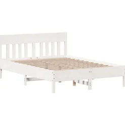 vidaXL Estructura de cama sin colchón madera de pino blanca 150x200 cm Blanco Outlet