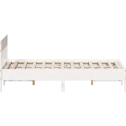 vidaXL Estructura de cama sin colchón madera de pino blanca 150x200 cm Blanco Outlet