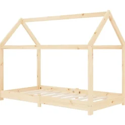 vidaXL Estructura de cama infantil de madera maciza de pino 70x140 cm Marrón Hot
