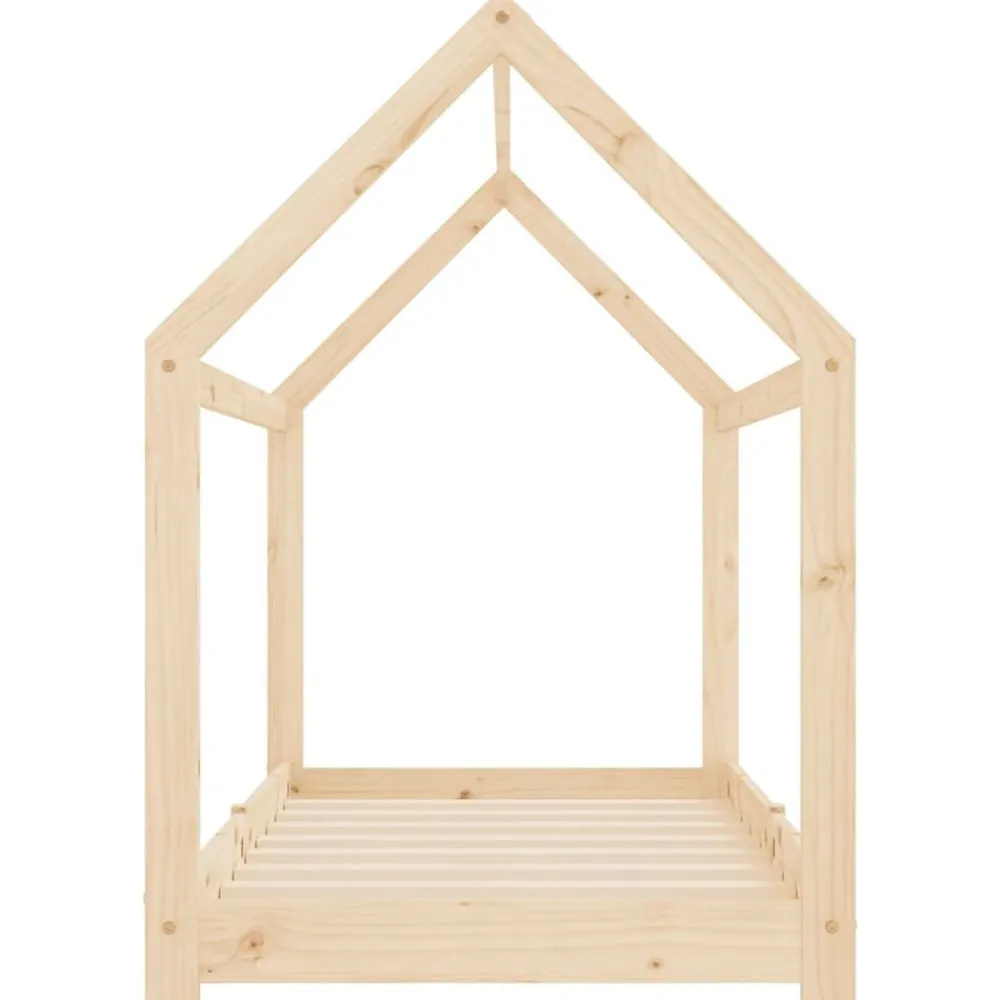 vidaXL Estructura de cama infantil de madera maciza de pino 70x140 cm Marrón Hot