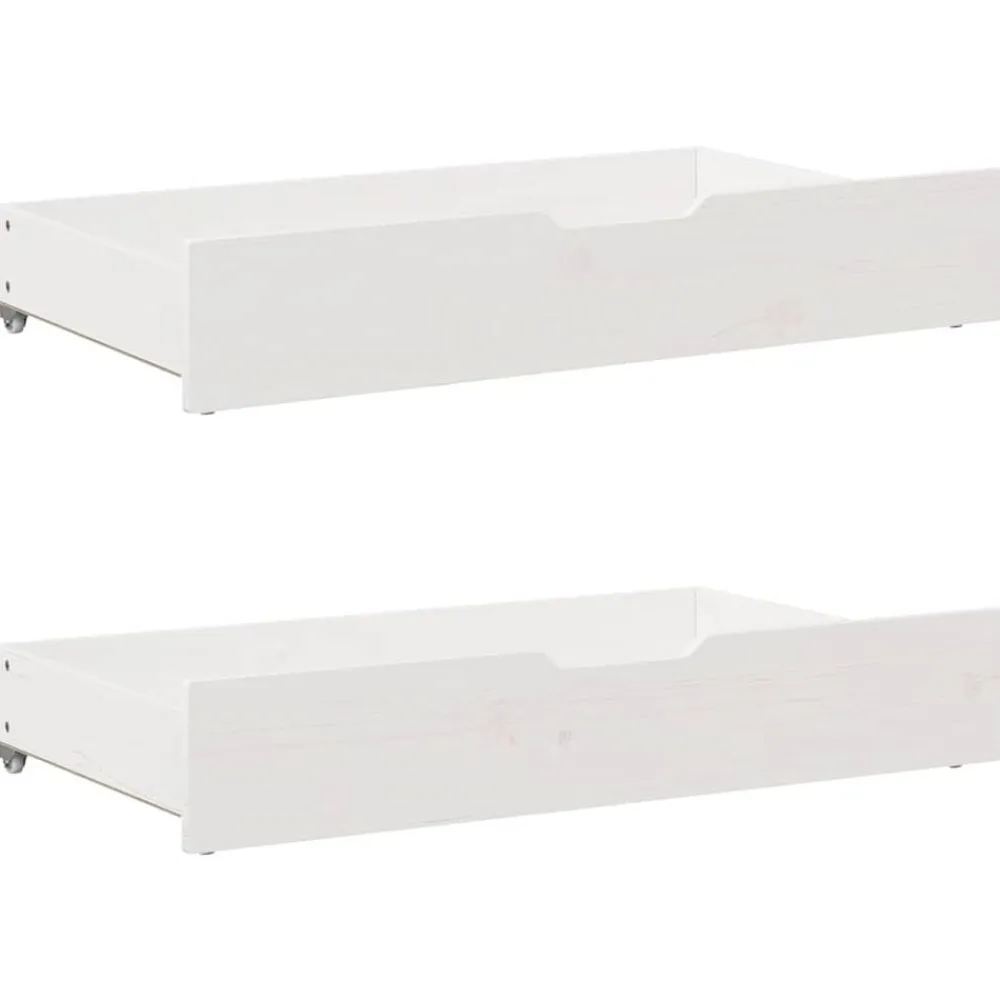 vidaXL Estructura de cama sin colchón madera maciza blanca 200x200 cm Blanco Discount