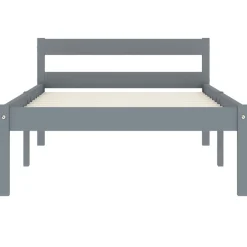 vidaXL Estructura de cama sin colchón madera de pino 90x200 cm Gris Clearance