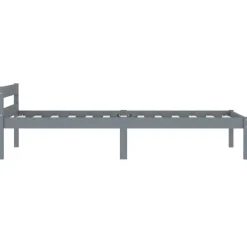 vidaXL Estructura de cama sin colchón madera de pino 90x200 cm Gris Clearance