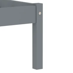 vidaXL Estructura de cama sin colchón madera de pino 90x200 cm Gris Clearance