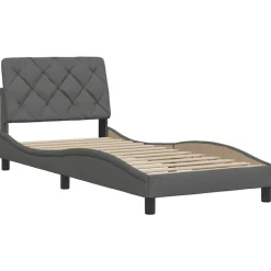 vidaXL Estructura de cama sin colchón tela 80x200 cm Gris oscuro Sale