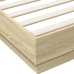 vidaXL Camas Y Accesorios-Estructura de cama madera de ingeniería 200x200 cm