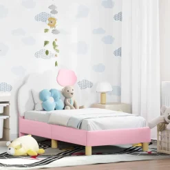 vidaXL Camas Y Accesorios-Estructura de cama para niños pequeños con cabecera PU