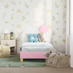 vidaXL Camas Y Accesorios-Estructura de cama para niños pequeños con cabecera PU