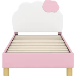 vidaXL Camas Y Accesorios-Estructura de cama para niños pequeños con cabecera PU