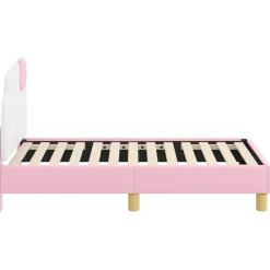 vidaXL Camas Y Accesorios-Estructura de cama para niños pequeños con cabecera PU