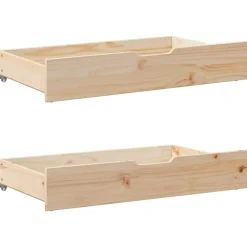 vidaXL Camas Y Accesorios-Estructura de cama con cajones madera maciza pino 75x190 cm