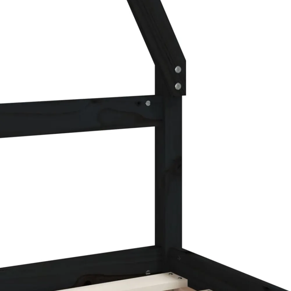 vidaXL Estructura de cama niños con cajones madera pino 80x200cm Negro Discount