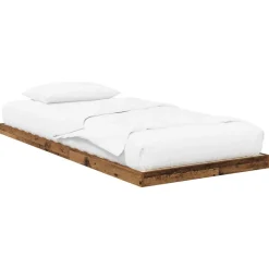 vidaXL Camas Y Accesorios-Estructura de Cama de Suelo Madera vieja 75 x 190 cm