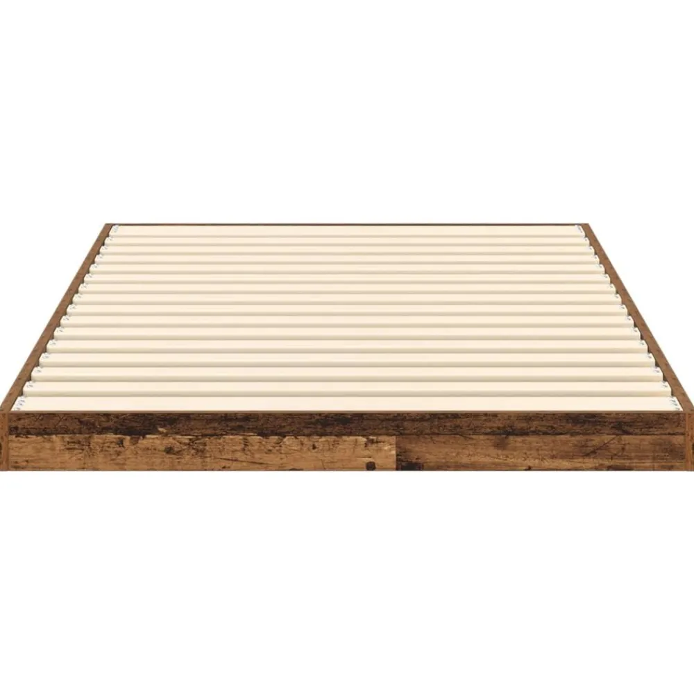 vidaXL Camas Y Accesorios-Estructura de Cama de Suelo Madera vieja 75 x 190 cm